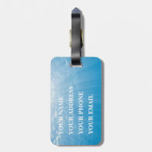 Bruids Bliss Shades: Pas uw zeegezicht aan Bagagelabel (Achterkant verticaal)