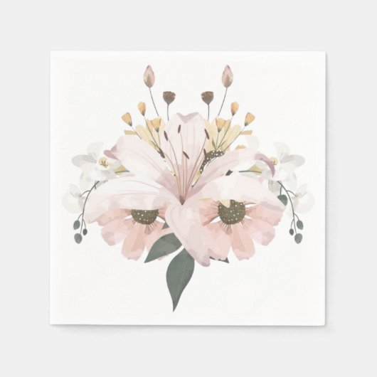 Bruids bloemen servet (Voorkant)