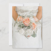 Bruids bloemenbruiloft uitnodiging (Achterkant)