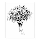  bruids boeket rubberen kunststempel 	rubberstempel (Afrduk)