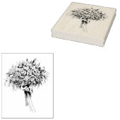  bruids boeket rubberen kunststempel 	rubberstempel (Gestempeld)