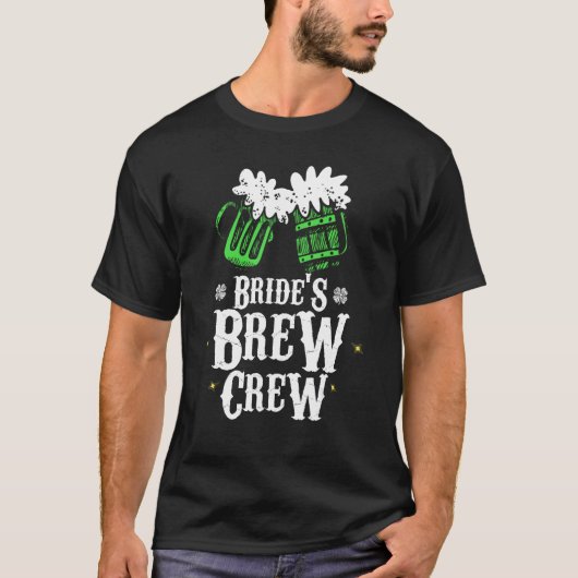Bruid's Brouwsel Crew St. Patrick's Day Bacheloret T-shirt (Voorkant)