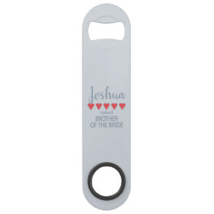 Bruids & Bruiloft 5 Hart Broer van Bruid Speed Flessenopener