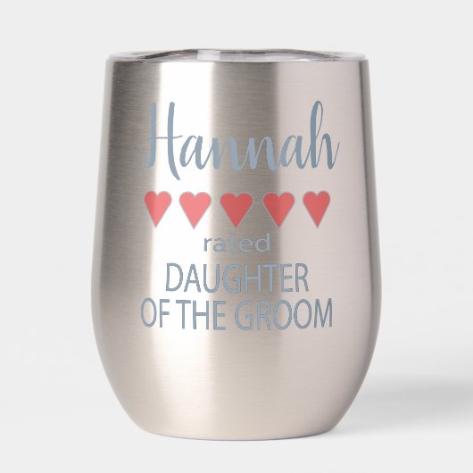 Bruids & Bruiloft 5 Hart Dochter van bruidegom (Achterkant)