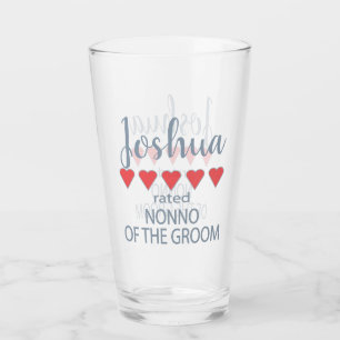 Bruids & Bruiloft 5 Hart Nonno van bruidegom Glas
