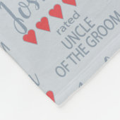 Bruids & Bruiloft 5 Hart Oom van bruidegom Fleece Deken (Hoek)