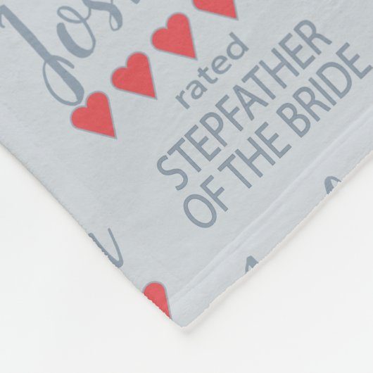 Bruids & Bruiloft 5 Hart Stepfather van Bruid Fleece Deken (Hoek)