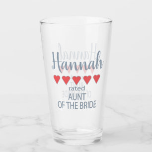 Bruids & Bruiloft 5 Hart Tante van Bruid Glas
