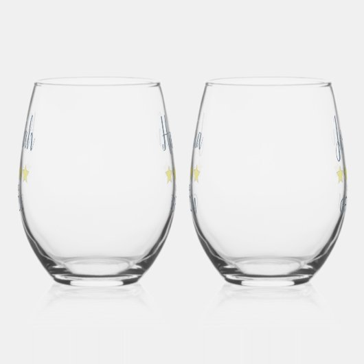 Bruids & Bruiloft 5 Sterren Bruid & bruidegom Wijnglas Zonder Voet (Rechts)