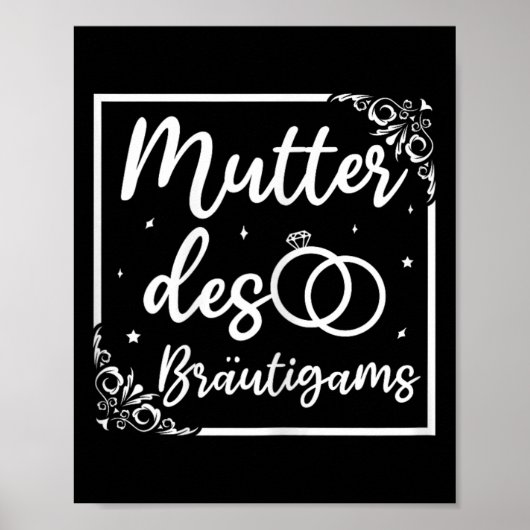 Bruids bruiloft moeder van de bruidegom poster (Voorkant)