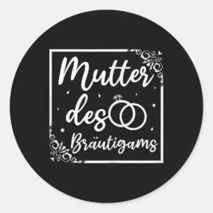 Bruids bruiloft moeder van de bruidegom ronde sticker