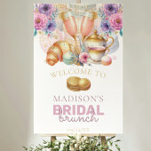 Bruids Brunch Pastel Roze Goud Custom Welkom Poster