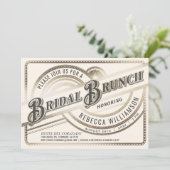 Bruids Brunch Uitnodigingen - Retro Gold Folie (Staand voorkant)