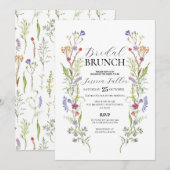 Bruids Brunch Wildflowers Floral Ditsy Kaart (Voorkant / Achterkant)