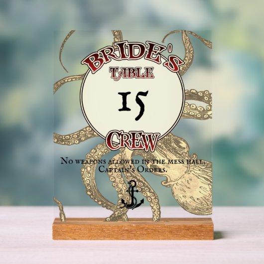 Bruids Crew Acryl Bord (Neutraal)