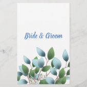 Bruids douche spelkaart Raad wie ben ik? Flyer (Achterkant)