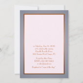 Bruids Douche uitnodiging, grote Gatsby, goud roze Kaart (Achterkant)