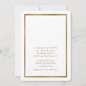 Bruids Douche uitnodiging, grote Gatsby goud wit Kaart (Achterkant)