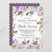 Bruids Douche Uitnodiging Lente Bloemen Waterverf (Voorkant / Achterkant)