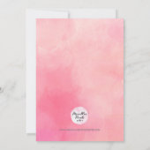 bruids douche uitnodiging | Roze & glitter (Achterkant)