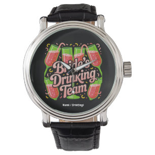 Bruids Drankteam Bachelorette Party Design Horloge