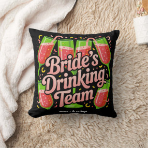 Bruids Drankteam Bachelorette Party Design Kussen