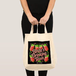 Bruids Drankteam Bachelorette Party Design Tote Bag