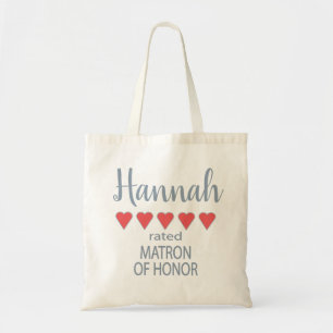 Bruids- en huwelijksfeest 5 Hart Matrone van Eer Tote Bag