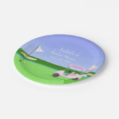 Bruids Golfkar Golf Bruidsfeest Brunch  Papieren Bordje (Gekanteld)