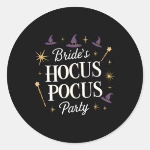 Bruid's Hocus Pocus Party Chelorette Halloween Ronde Sticker