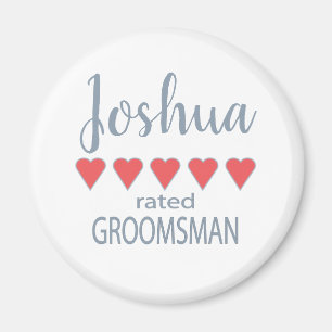 Bruids & Huwelijkspartij 5 Hart Groomsman Magneet