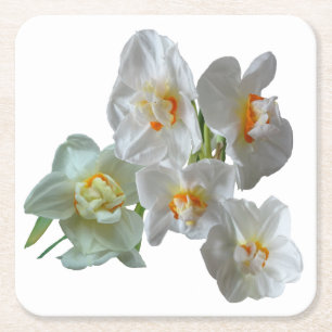 Bruids Kroon Daffodils Close Up Papier Onderzetter