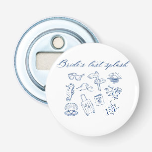 Bruids laatste duik ontwerp   Ocean Beach vrijgeze Button Flesopener