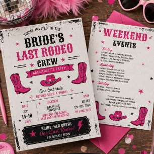 Bruids Laatste Rodeo Nashville Bachelorette-feestj Kaart