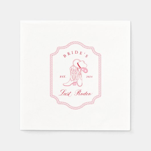 Bruids Laatste Rodeo Servet (Voorkant)