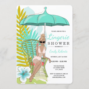Bruids lingerie douche Blonde Bruid Kaart