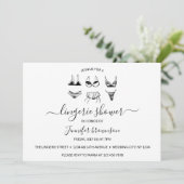 Bruids lingeriefeest kaart (Staand voorkant)