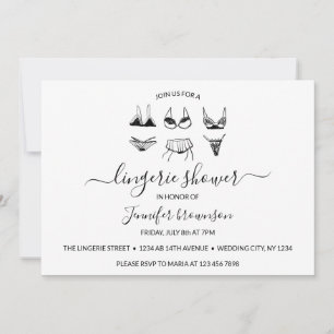 Bruids lingeriefeest kaart