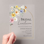 bruids lunch | Wildflower Boho Vrijgezellenfeest Acryl Uitnodigingen (Insitu (Draagbaar))