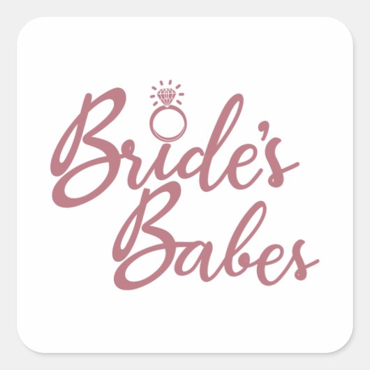 Bruid's Meisjes - Bachelorette Feest Bruiloft Vierkante Sticker (Voorkant)