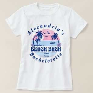 Bruid's Name Beach Bachelorette Party T-shirt