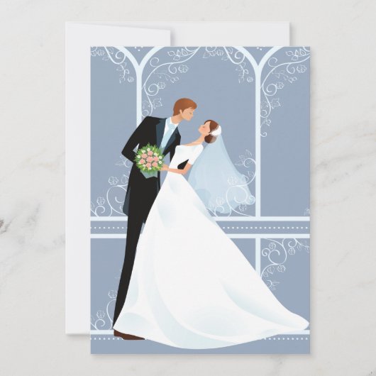 Bruids omhelzen Slate bruiloft uitnodiging (Voorkant)