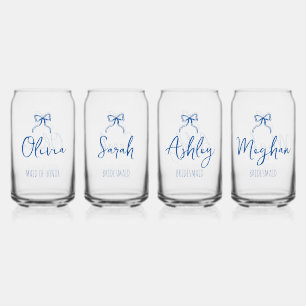 Bruids Party bruidsmeisje eigenzinnige boog aangep Blikvorm Glas