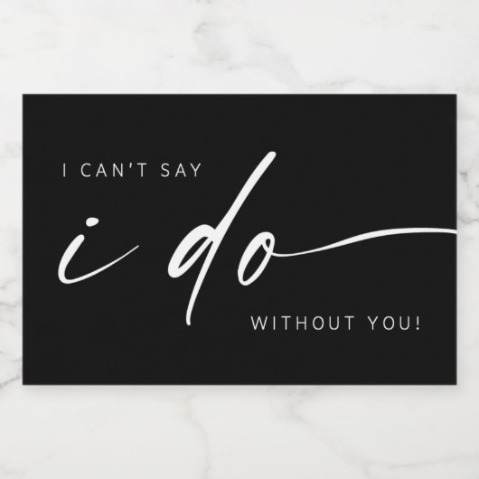 Bruids Party Custom Mini Mousserende Wijn Fles Lab Sparkling Wijnetiket (Enkel label)