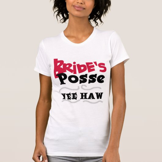 Bruid's Posse Bachelorette Party Tshirts (Voorkant)