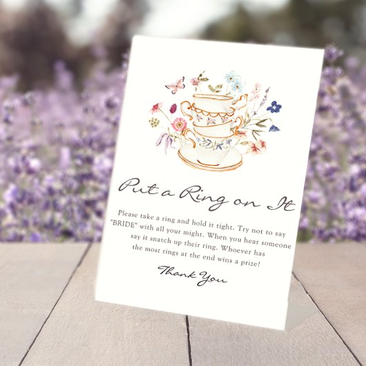 Bruids Ring Game Sign Reclamebord Met Voetstuk