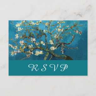 Bruids RSVP kaart van de Bloeiende Amandelboom