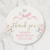Bruids-shower favorietlabels met strik bedankjes labels (Voorkant)