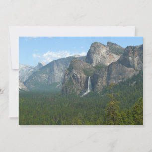 Bruids sluier waterval en Half Dome in Yosemite Kaart