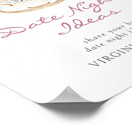 Bruids Thee Datum Ideeën Poster (Hoek)